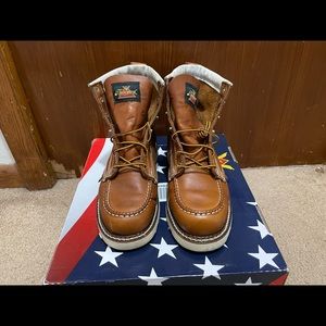 Thorogood American Heritage 6” Moc Toe Work Boots For Men - Premium 8 wide